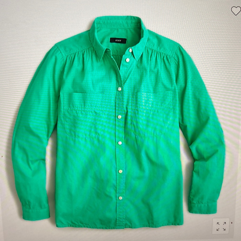 J Crew dyed cotton poplin shirt size 6